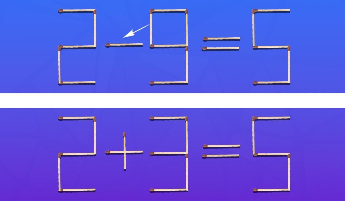 Melyik gyufát kell elmozdítani, hogy az egyenlőség igaz legyen: egy gyors IQ-teszt