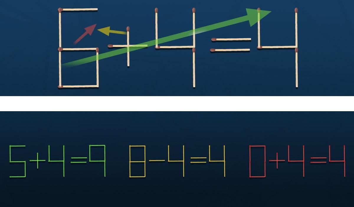 Melyik gyufát kell áthelyezni, hogy az egyenlőség igaz legyen: egy kihívást jelentő rejtvény