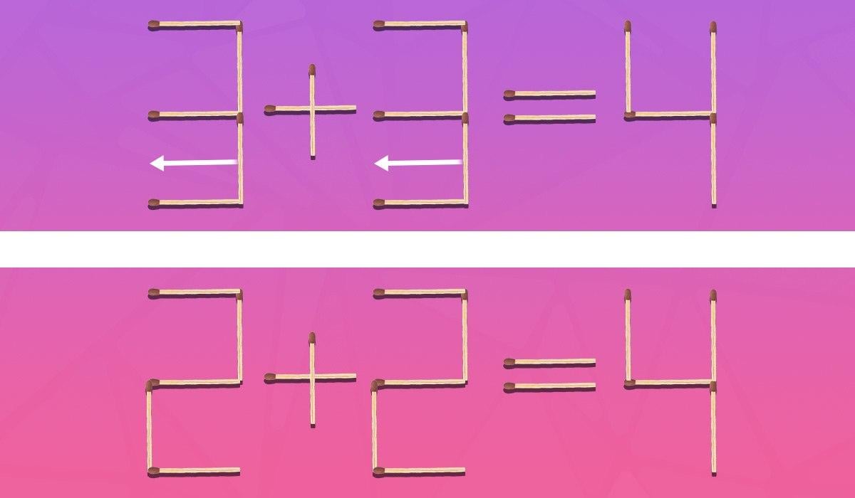 Melyik két gyufát kell áthelyezni, hogy kijavítsunk egy hibát: egy gyors intelligenciateszt