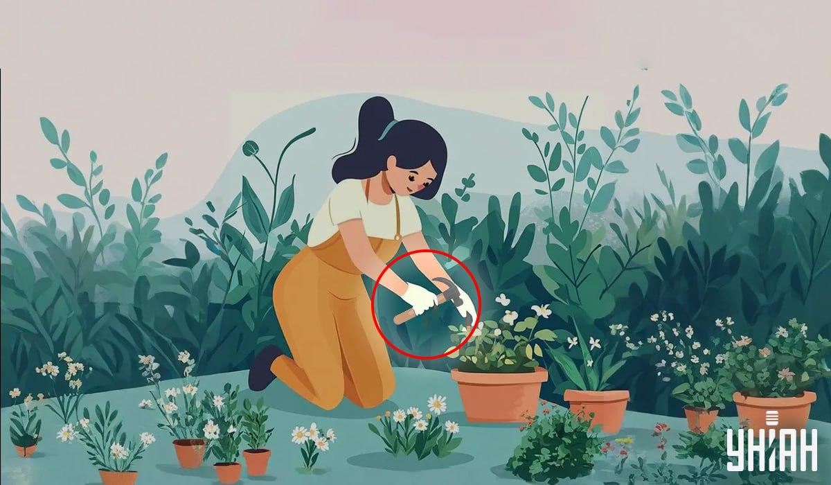 Kalapácsot tartó nő / Moje Collage