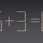 Egy nagyon nehéz rejtvény: csak egy gyufaszálat kell mozgatnod.