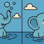 Zseniális teszt: találj 3 különbséget egy vízben lévő elefánt képén